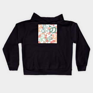 Floral snakes Kids Hoodie